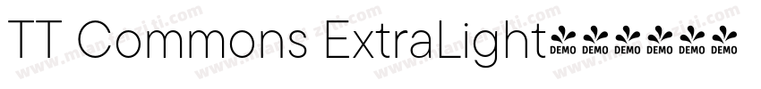 TT Commons ExtraLight字体转换